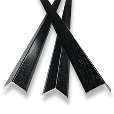 6 Pcs 49" Wall Corner Protector Trim, Black Wood Grain Edge Strip for Door an...