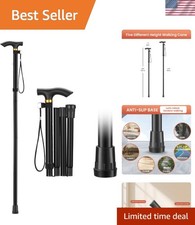 Durable Adjustable Walking Stick - 36 Inches Aluminum Cane for Hiking  Walking