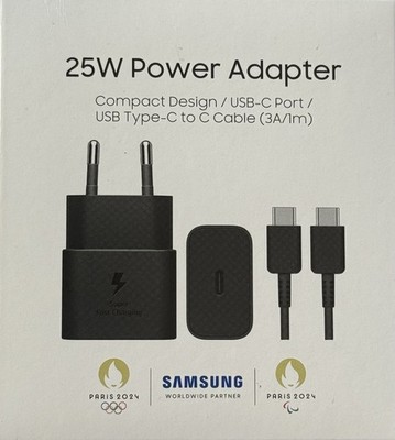 Samsung EP-TA800 Original-Schnellladegerät, Schwarz, 25W, USB Type-C