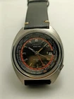 Vintage Seiko World Time 6117-6400 GMT Automatic Watch - Black Dial - Serviced
