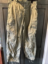 VTG Vietnam 60s OG 107 Cargo Pant Trousers Wind Resistant Adjustable Sm 27-31