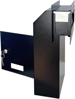 Secure Door Drop Box for Mail, Rent & Keys - Locking Steel Design, Black