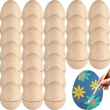 100 Pcs DIY Paper Mache Easter Eggs for Crafts, Blank, 3" x 2" Eco-Friendly