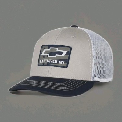 NEW! CHEVROLET Officially Licensed Gray | White Mesh Snapback Hat