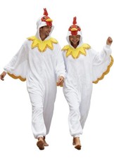 Halloween Costumes Adult Cosplay White Chicken One Piece Size Small