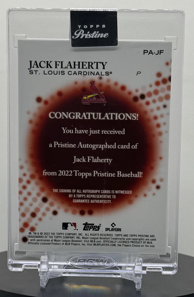 2022 Topps Pristine Topps Jack Flaherty #PA-JF - Image 2 of 2