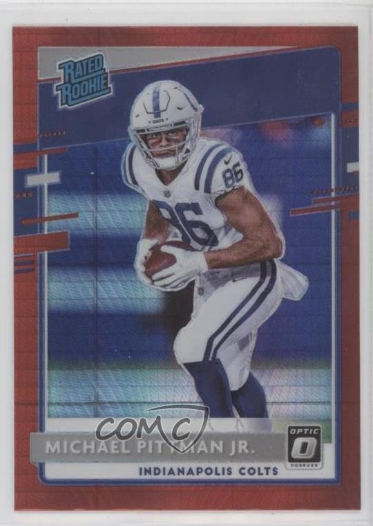 2020 Panini Donruss Optic Rated Rookies Red Hyper Prizm Michael Pittman Jr 17md