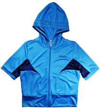  NWT ADIDAS KIDS BOYS GIRLS BLUE MID SLEEVE ZIP UP SWEATER SIZE MEDIUM E337