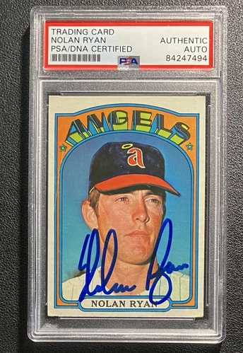 1972 Topps Nolan Ryan Signed PSA/DNA Authentic Autograph HOF Nicely CENTERED