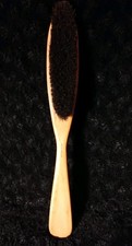Vtg Wooden Clothing Brush Scottie Terrier Dogs Sledding Natural Bristle