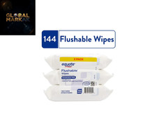 Equate Flushable Wet Wipes, Fragrance Free, 144 Wipes 3 Pack 