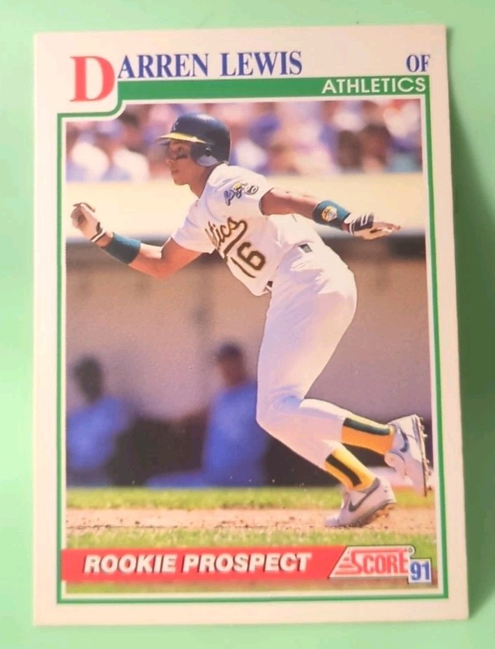 1991 Score - Darren Lewis #350 - Oakland A's Athletics