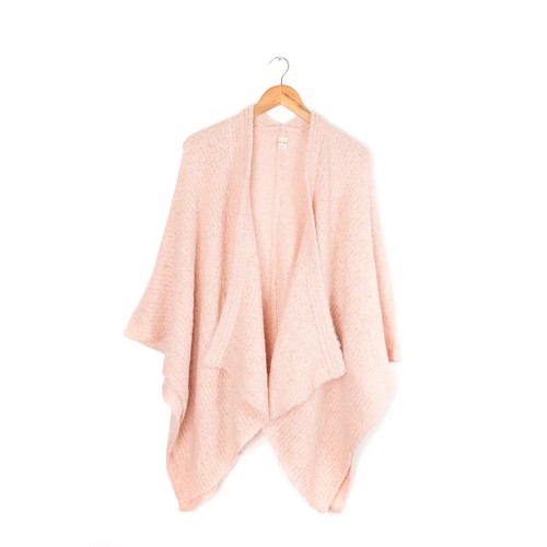 Emilime One Size Solo Poncho Baby Pink Alpaca Wool Blend