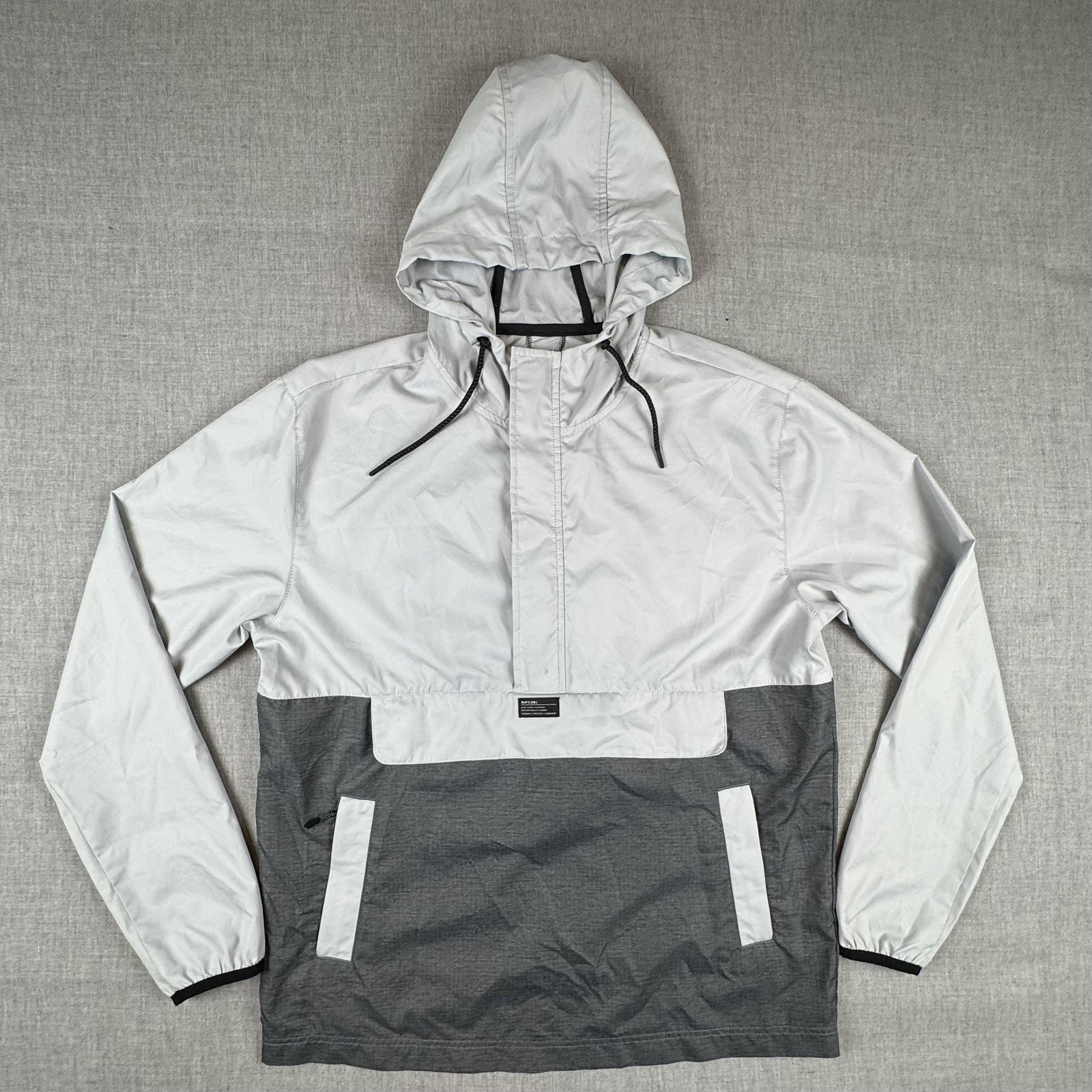 Rip Curl Jacket Mens Large Gray Anorak Pullover H… - image 1