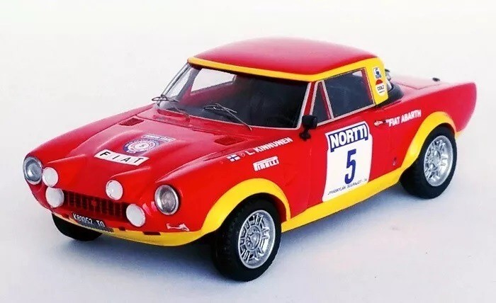 Fiat 124 Abarth Rallye Trofeu Miniature 1974 1000 Lakes 1/43