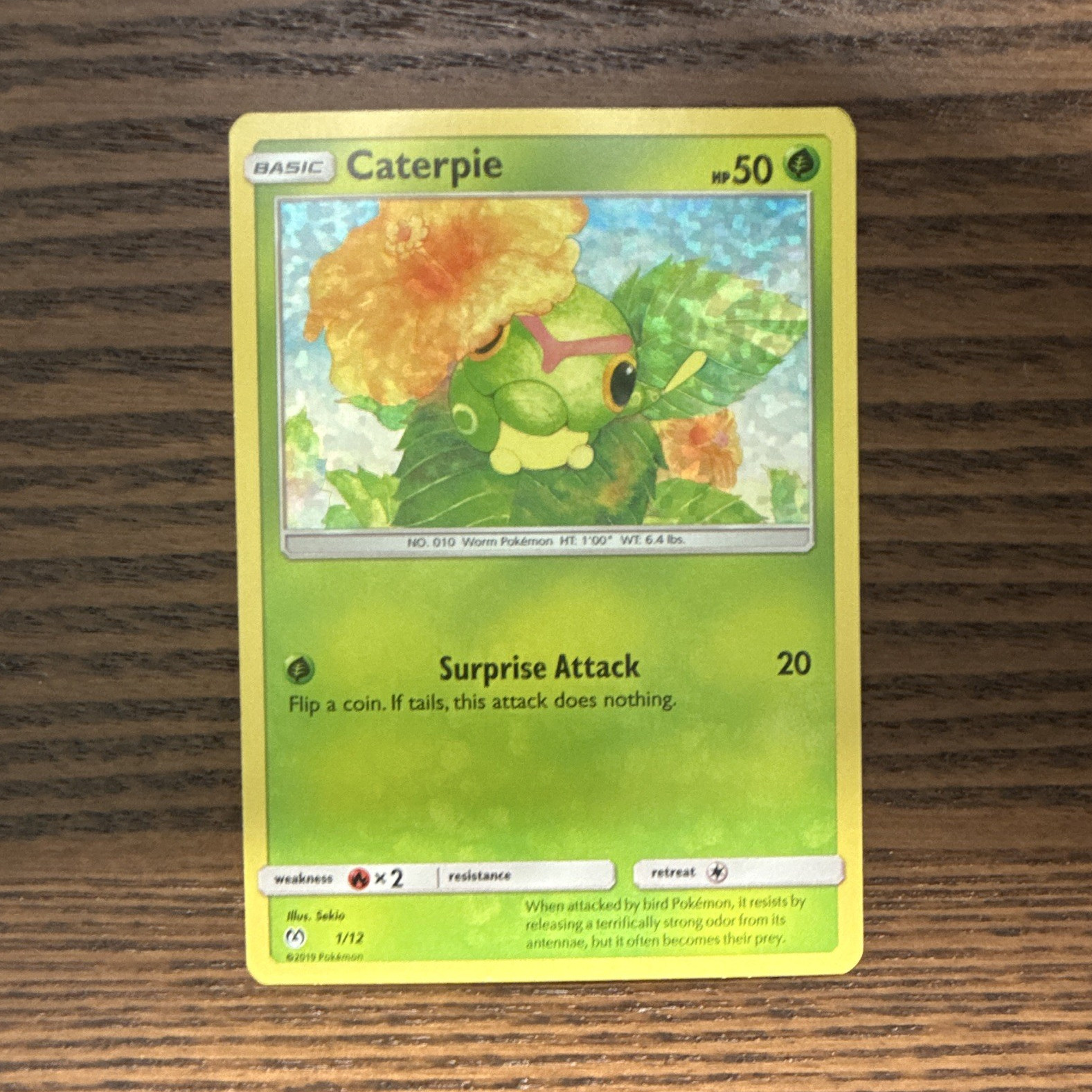 Pokemon TCG McDonald's 2019 Caterpie 001/012 Promo Holo English 2019