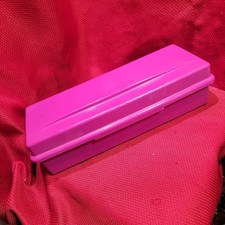 13" Vintage ALPHA Cassette Tape Storage Case Holder 15 24 purple box snap plasti