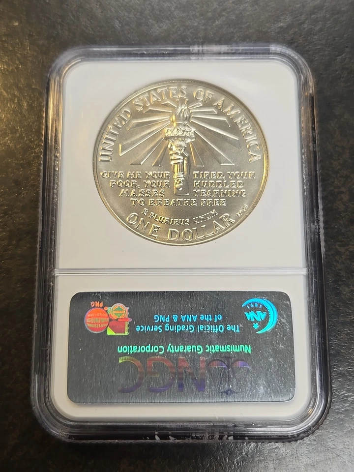 1986 P Statue of Liberty Commemorative Silver Dollar NGC MS69 MS 69 - Image 4 of 4