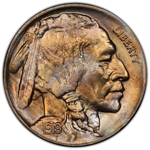 1919 Buffalo Nickel $0.05 - PCGS MS66