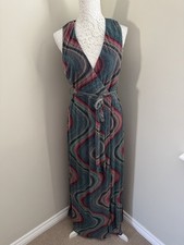 New JD Williams Women's Metallic Sleeveless Evening Maxi Dress, UK Size 10