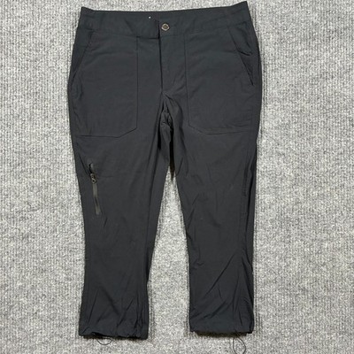 Columbia Womens Capri Pants Size 8 Black Stretch Lightweight Zip Pocket Outdoor