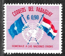 HICK GIRL-MINT PARAGUAY STAMP   SC#571  1960    FLAGS & UN EMBLEM  C317