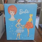 Vintage Barbie Carrying Case Hinged Box Blue Lockable with Handle for Dolls.