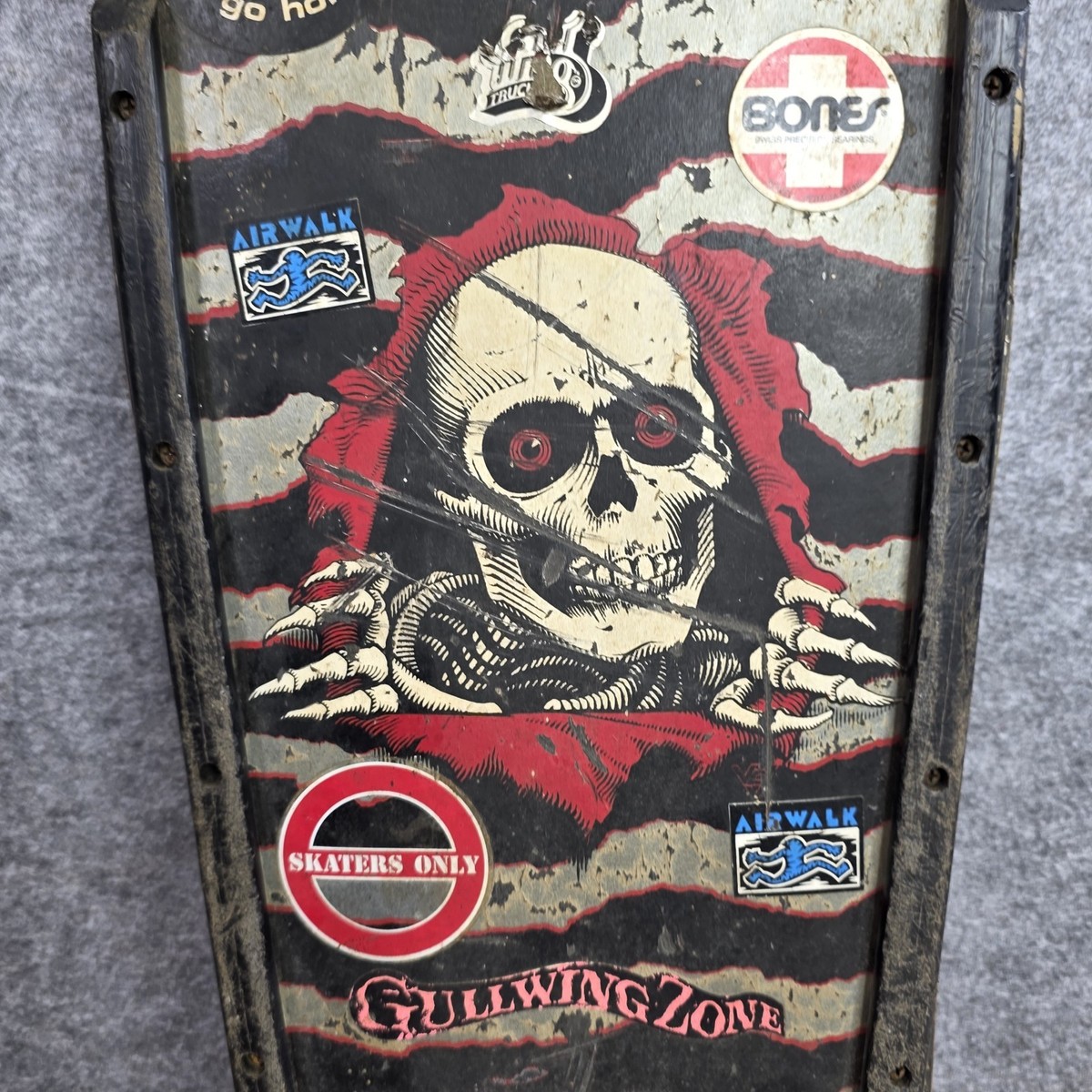 80s Powell Peralta Ripper Skateboard OG Fat Tail Complete Gull