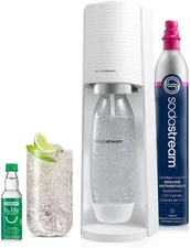 Soda Terra Sparkling Water Maker (White) with CO2  DWS Bottle and Bubly Dro...