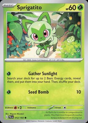 Pokemon Sprigatito (12/279) Paldea Evolved NM