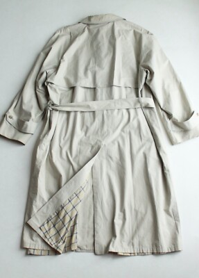 VTG 80s Brooks Brothers Classic Plaid Lined Belted Trench VTG 80s Brooks Brothers Classic Plaid Lined Belted Trench