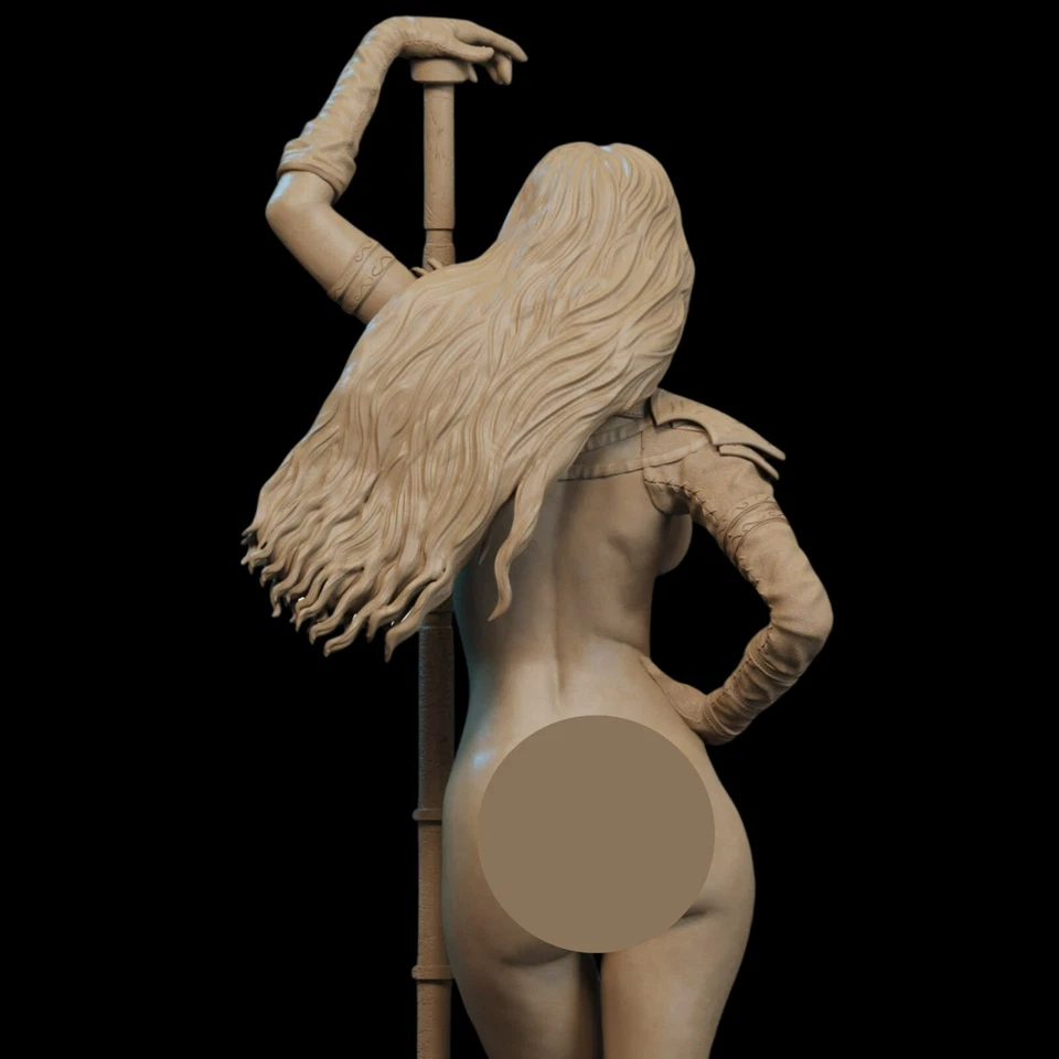 Красная Соня сексуальный NSFW модель фигурка 12K смолы в разобранном виде_неокрашенный CA3D вентилятор искусства - Изображение 2 из 4