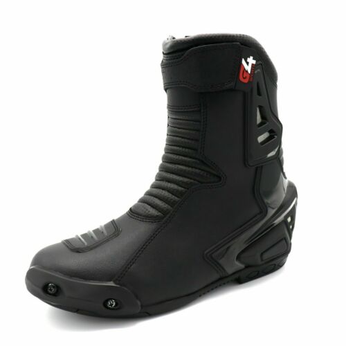 Real Leather High Tech Mens Short Motorbike Motorcycle Racing Sports Shoes Boots - Bild 29 von 32