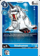 Ikkakumon - Common - EX1-016 C Digimon TCG Card - Blue