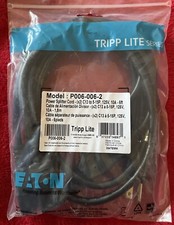 Tripp Lite P006-006-2 6FT Y-Splitter Standard Computer Power Cord Cable BLACK