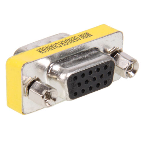 New 15 Pin VGA SVGA Female to Male Gender Changer Coupler Adapter wholesale lots - Picture 3 of 12