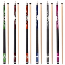 GSE 58" 2-Piece Canadian Maple Billiard Pool Cue Sticks for House/Bar Set of 4 