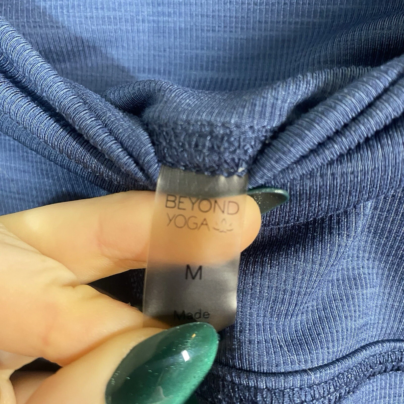 beyond-yoga navy spacedye cropped leggings