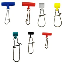 30pcs Heavy Duty Plastic Head Fishing Line Slide Duo Fast lock Fish Clip Snap