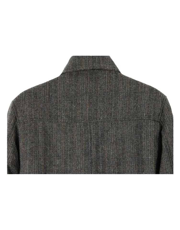 Brave Soul Men's Double Breasted Jacket Brown/Tweed (CBSJK004) SALE ITEM - Image 3 of 3