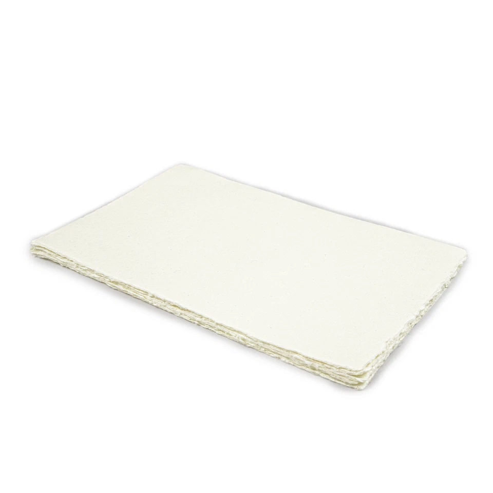 Hojas de acuarela de papel hechas a mano bordes de cubierta prensa en frío almohadillas en blanco de algodón Foto 3 de 4