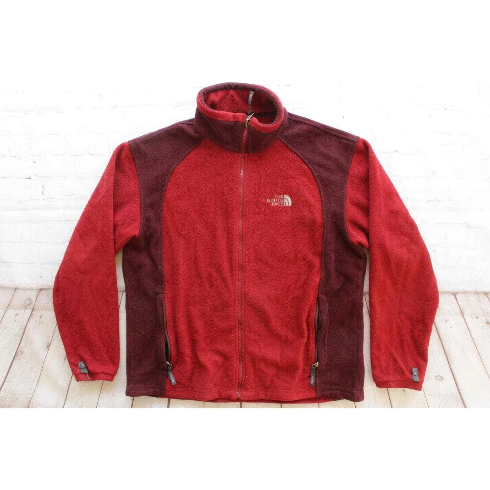 Mens The NORTH FACE Red Khumbu Zip Fleece Polartec Jacket Sweater Liner Medium