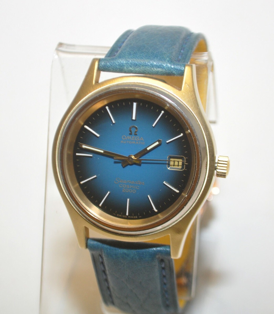 OMEGA Seamaster Cosmic 2000 Automatic Gold & SS Case Blue Gradient