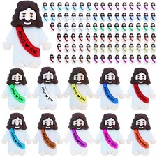 100 Pcs Mini Jesus Figures Jesus Loves You Original Design Jesus Toys Little Jes