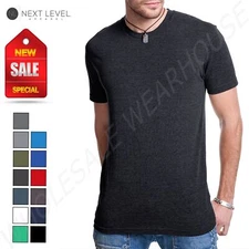 NEW Next Level Men's Premium Fit Triblend Crew T-Shirt M-6010