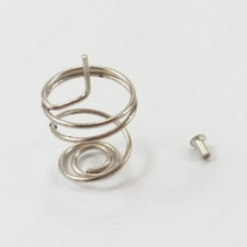 Power unit battery spring contact with tubular rivet for Sennheiser K6 mic power