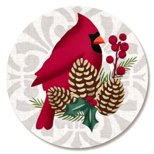 12 CARDINAL BIRDS WINTER CHRISTMAS STICKERS SEALS Cardinal USA MADE 34