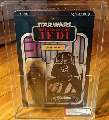 1983 Kenner Star Wars ROTJ 65 Back B Darth Vader Pointing AFA 80