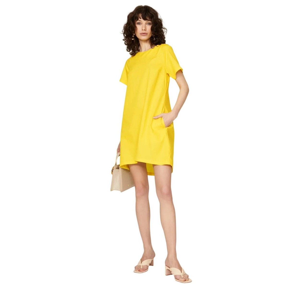 aline t shirt dress Osman Yousefzada Collective T-Shirt Dress in Yellow 4 Womens Mini Aline
