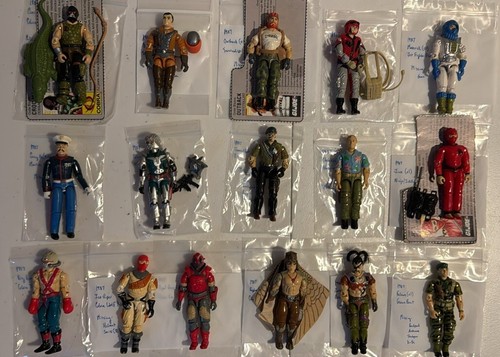 1990s 12 GI Joe Lot Of 4 Hasbro Flint Storm Shadow Cobra Plus Weapons